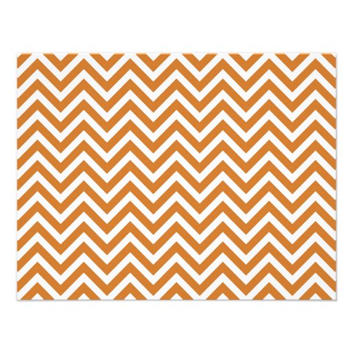 Burnt Orange Simple Chevron Thank You Note Cards