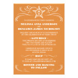 Burnt Orange Southern Style Wedding Invitations at Zazzle