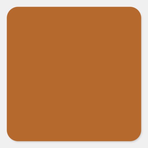 Burnt Orange Square Sticker