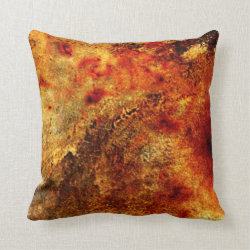 Burnt Orange Tan Abstract Throw Pillow