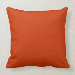 Burnt Orange Template Throw Pillows