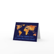 Burnt Orange World Map Cards