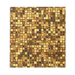 Burnt Terra Cotta Textured Mosaic Tiles Pattern Scratch Pad