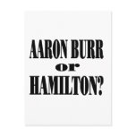 Burr or Hamilton? Post Cards