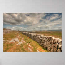 Burren Stone Wall Poster