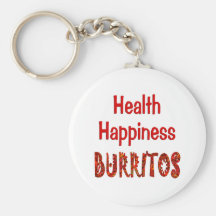Burritos de la felicidad de la salud llaveros