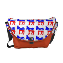 Burro del logotipo del símbolo del fiesta Democrat Bolsas De Mensajeria