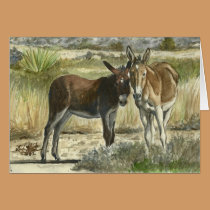 Burros of Texas Greeting Card llmartin IHMS cards