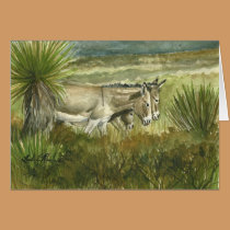 Burros of Texas Greeting Card llmartin OTM cards