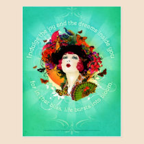 Burst into Bloom postcards