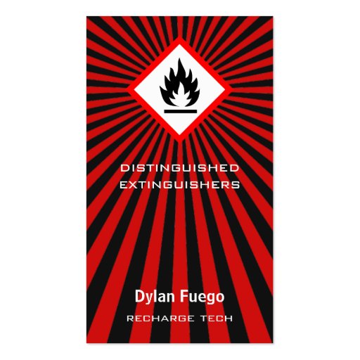 Burst Into Flames (flammable) Business Card Templates