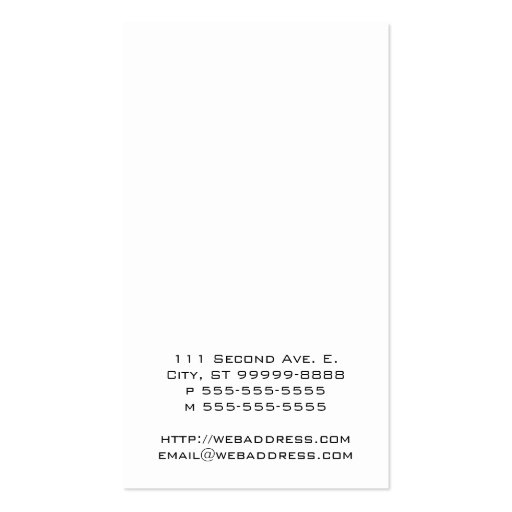 Burst Into Flames (flammable) Business Card Template (back side)