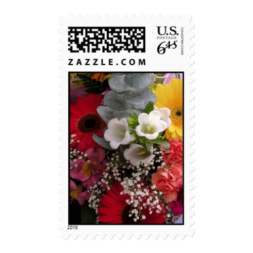 Burst of color Flower bouquet stamp