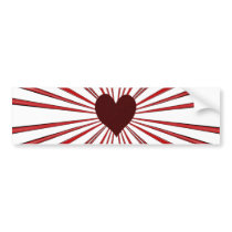 Burst Of Love Bumper Stickers