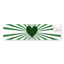Burst Of Love (Green) Bumper Sticker