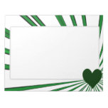 Burst Of Love (Green) Note Pads