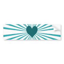 Burst Of Love (Light Blue) Bumper Sticker