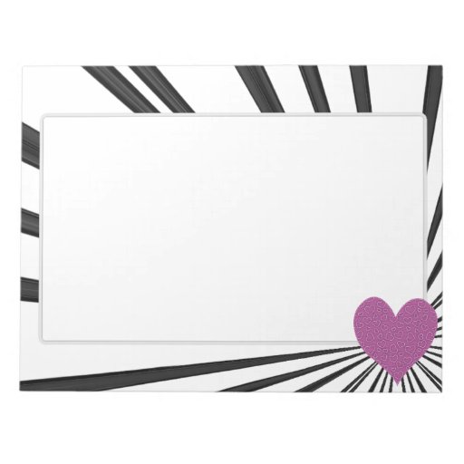 Burst Of Love (Pink on Black) Memo Notepads