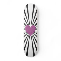 Burst Of Love (Pink on Black) Skateboard Decks