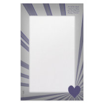 Burst Of Love (Purple) Customized Stationery