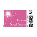 Burst of Sparkles Sweet 16 Stamp (fuchsia)
