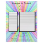 Bursting Colors Recipe page Personalized Letterhead