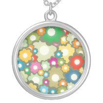 Bursting Flowers Pendant necklaces