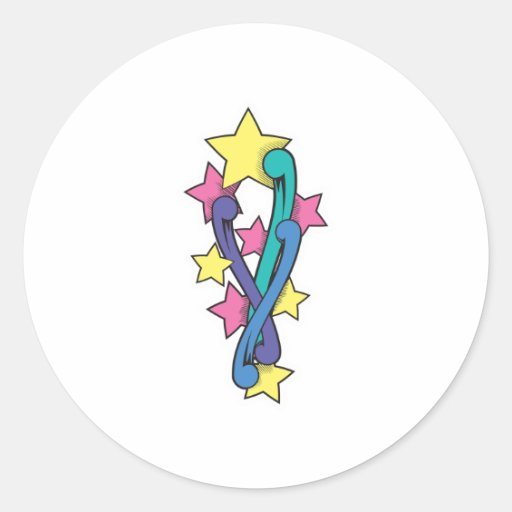 Bursting Stars Tattoo Design Sticker
