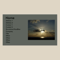 Bursting White Sunset business cards
