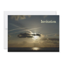 Bursting White Sunset Invite