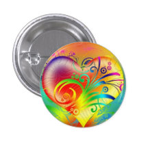 Bursting With Colorful Love Pin