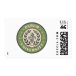 Burum University Vintage Green Postage Stamp