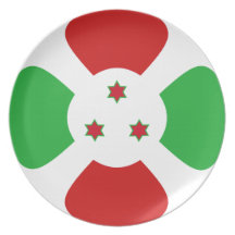 Burundi Fisheye Flag Plate