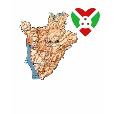 map of burundi. Burundi Flag Heart and Map
