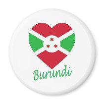 Burundi Flag Heart magnets