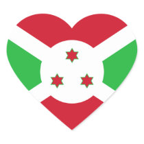 Burundi Flag Heart Sticker