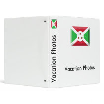 Burundi Flag Jewel 3 Ring Binders