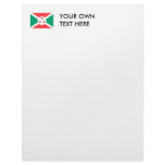 Burundi Flag Custom Letterhead