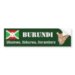 Burundi Flag Map Text Bumper Sticker