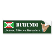 Burundi Flag + Map Bumper Sticker