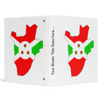 Burundi Flag Map full size 3 Ring Binder