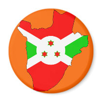 Burundi flag map magnets