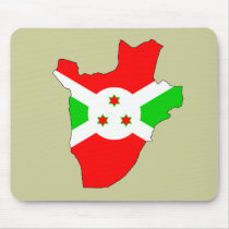 Burundi flag map mousepads