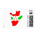 Burundi flag map postage