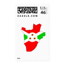 Burundi flag map postage