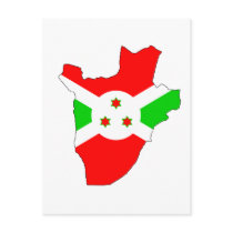 Burundi flag map postcards by FlagStore Burundi flag map postcards
