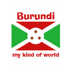 Burundi Flag Map Text Ladies Baby Doll