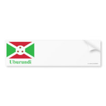Burundi Flag with Name in Kirundi bumper stickers by Vexillophile Burundi Flag with Name in Kirundi bumper stickers