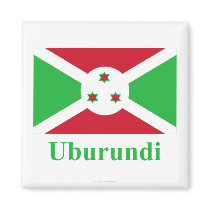 Burundi Flag with Name in Kirundi magnets