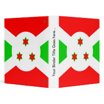 Burundi High quality Flag 3 Ring Binder